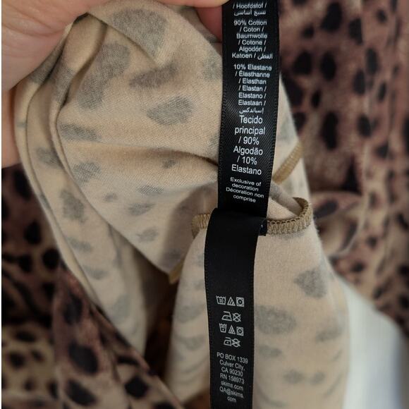 Dolce&Gabbana x SKIMS Animal Print Cotton Jersey Long Sleeve T-shirt, size XL - Picture 4 of 7